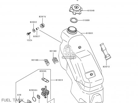 FUEL TANK - KX125-J1 1992 USA CANADA
