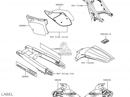 LABEL - KX125-J1 1992 USA CANADA