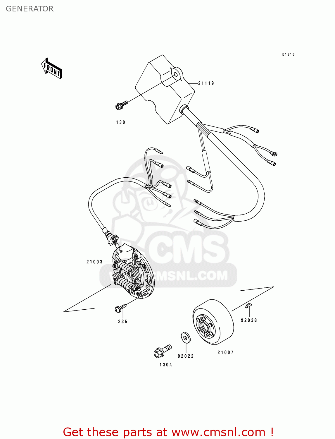 GENERATOR KX125-J2 1993 EUROPE AS