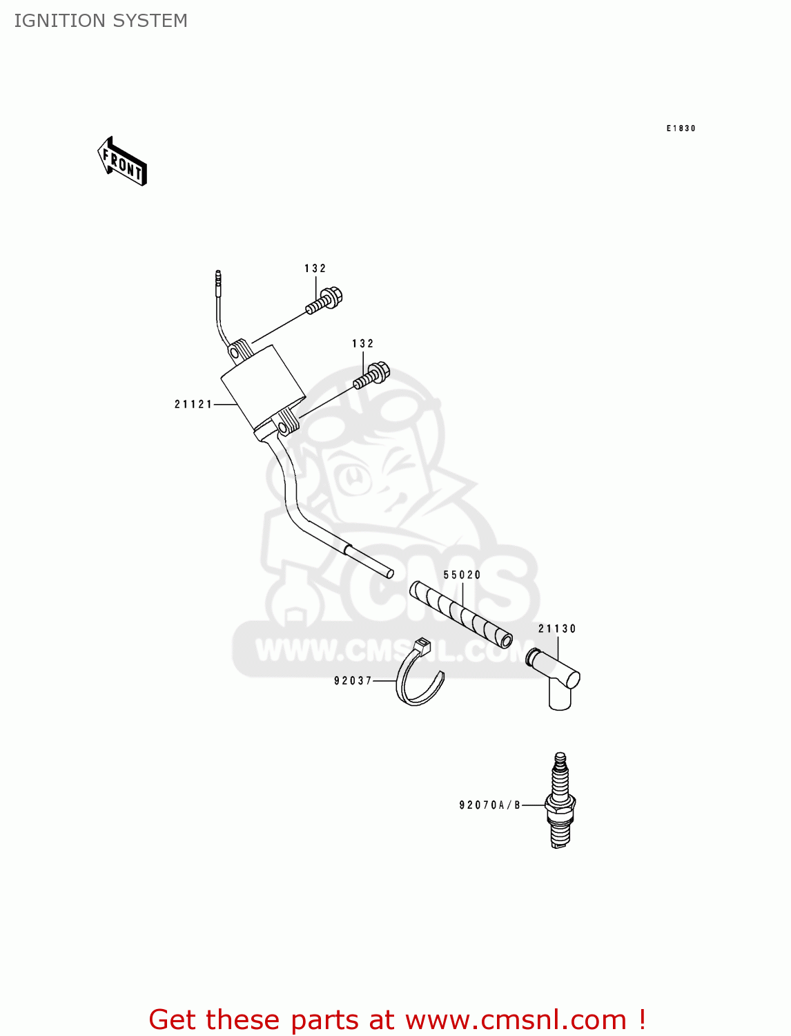 IGNITION SYSTEM KX125-J2 1993 EUROPE AS
