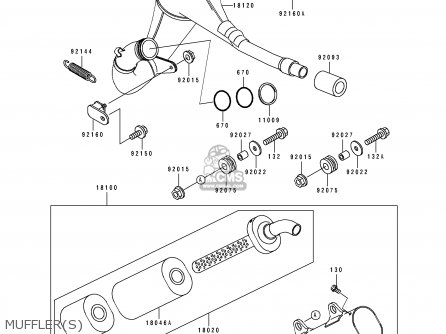 MUFFLER(S) - KX125-J2 1993 EUROPE AS