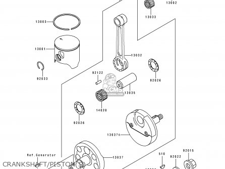CRANKSHAFT/PISTON(S) - KX125-J2 1993 EUROPE AS