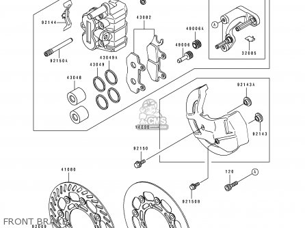 FRONT BRAKE - KX125-J2 1993 EUROPE AS