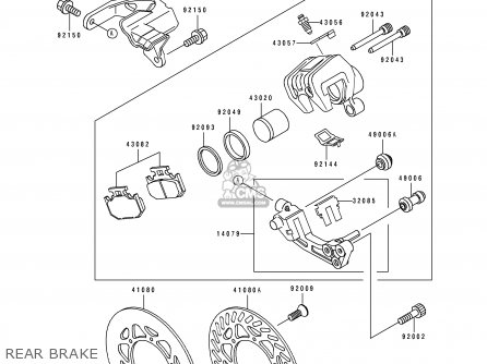 REAR BRAKE - KX125-J2 1993 EUROPE AS
