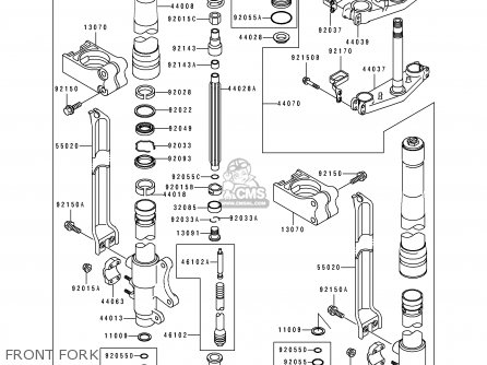FRONT FORK - KX125-J2 1993 EUROPE AS