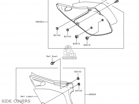 SIDE COVERS - KX125-J2 1993 EUROPE AS