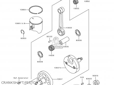 CRANKSHAFT/PISTON - KX125-J2 1993 USA CANADA