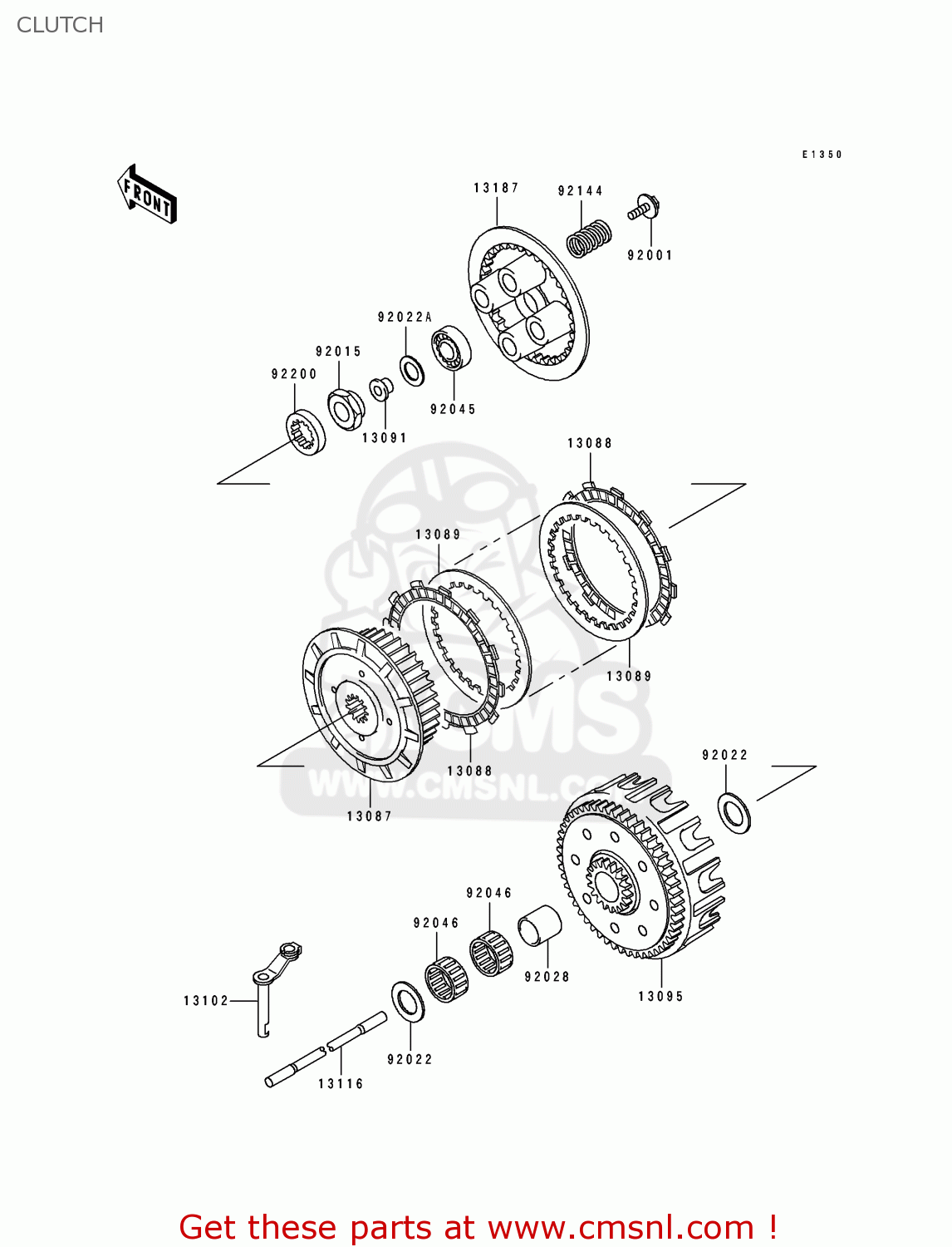 CLUTCH KX125-K1 1994 USA CANADA