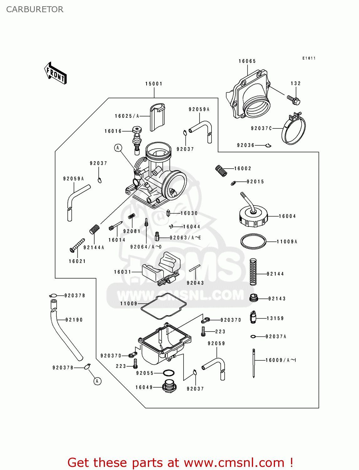 CARBURETOR KX125-K1 1994 USA CANADA