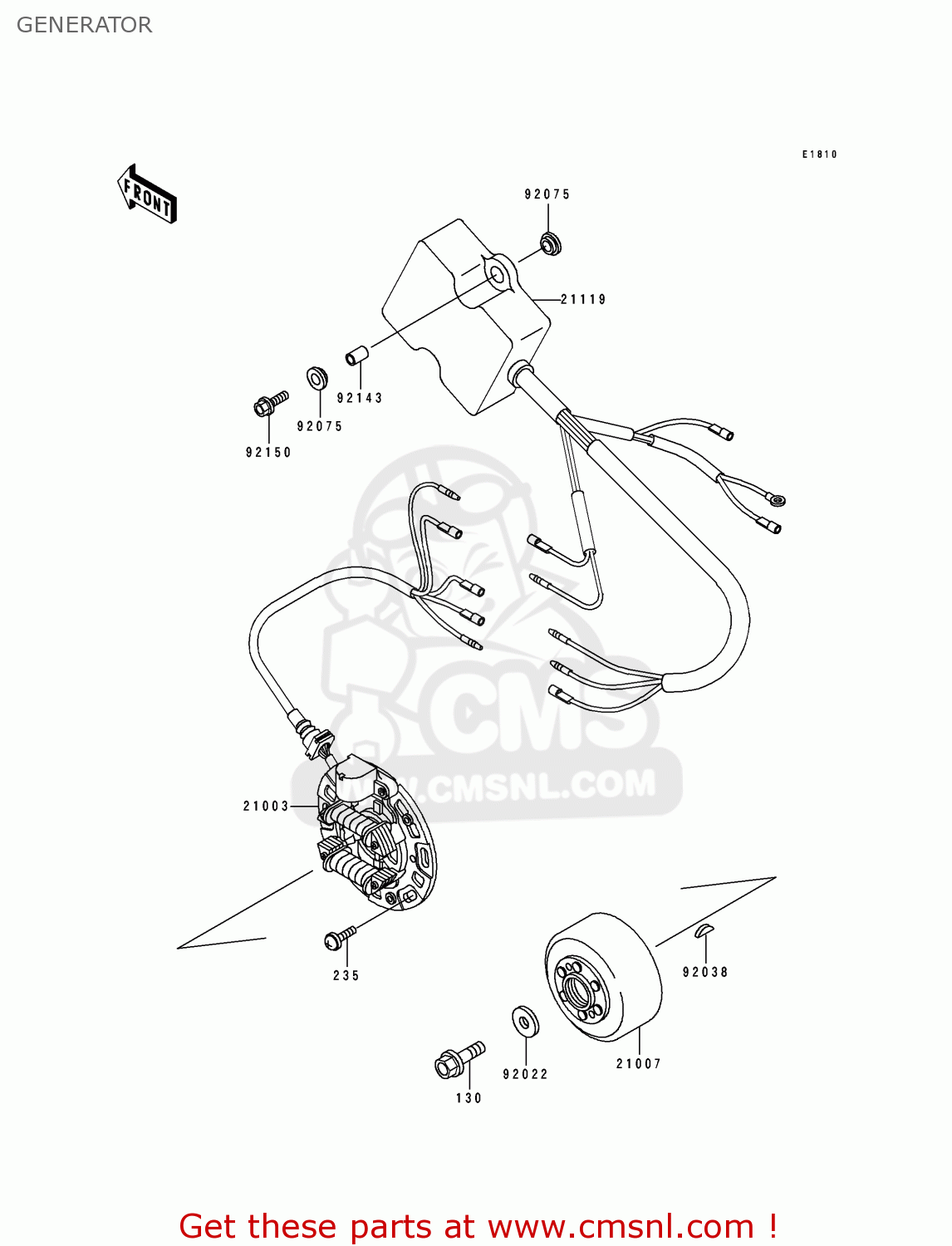 GENERATOR KX125-K1 1994 USA CANADA