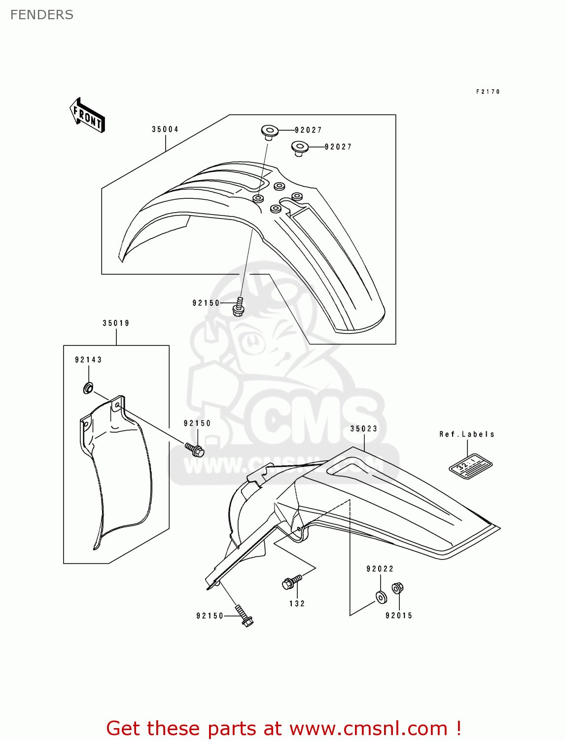 FENDERS KX125-K1 1994 USA CANADA