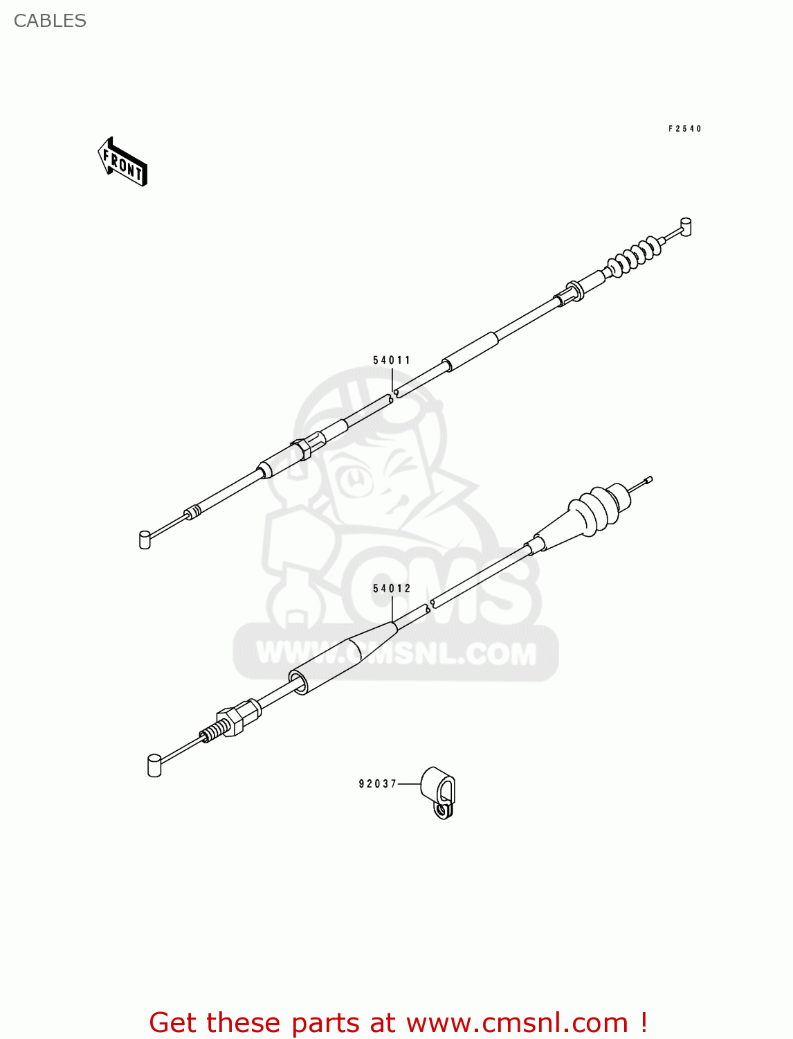 CABLES KX125-K1 1994 USA CANADA