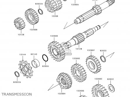 TRANSMISSION - KX125-K1 1994 USA CANADA