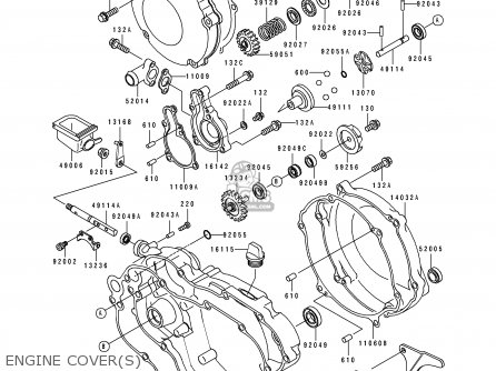 ENGINE COVER(S) - KX125-K1 1994 USA CANADA