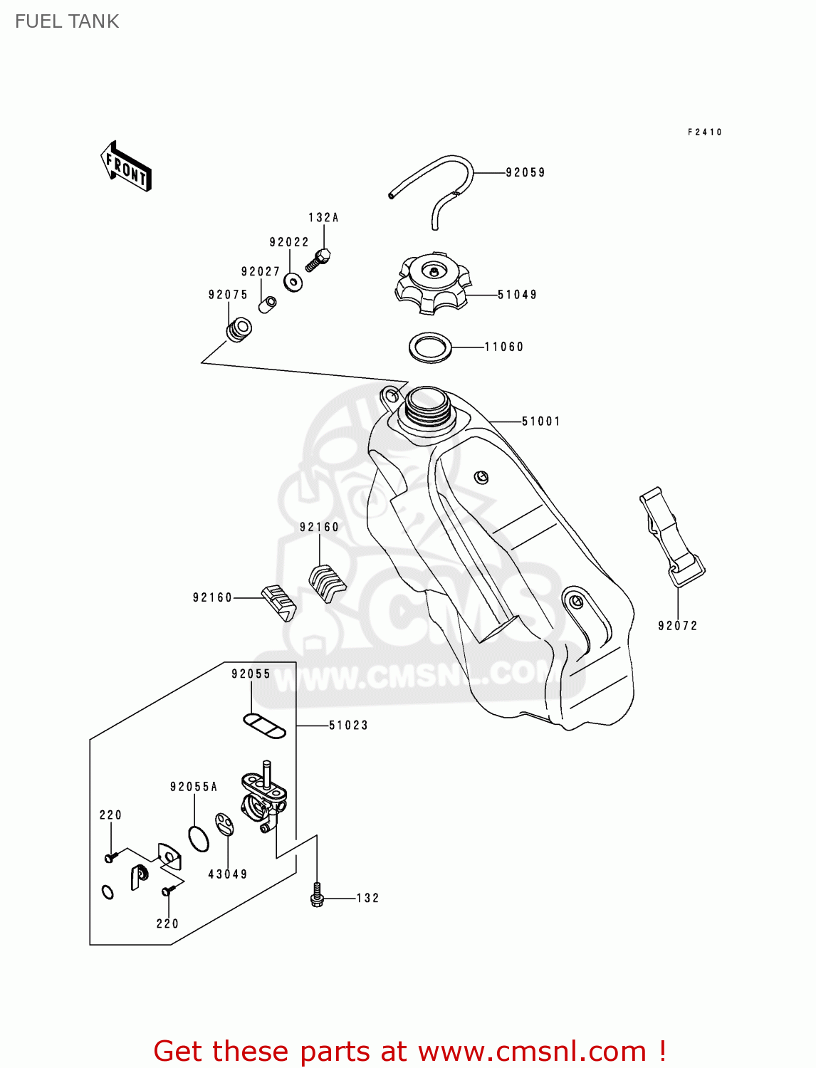 FUEL TANK KX125-K1 EUROPE AS