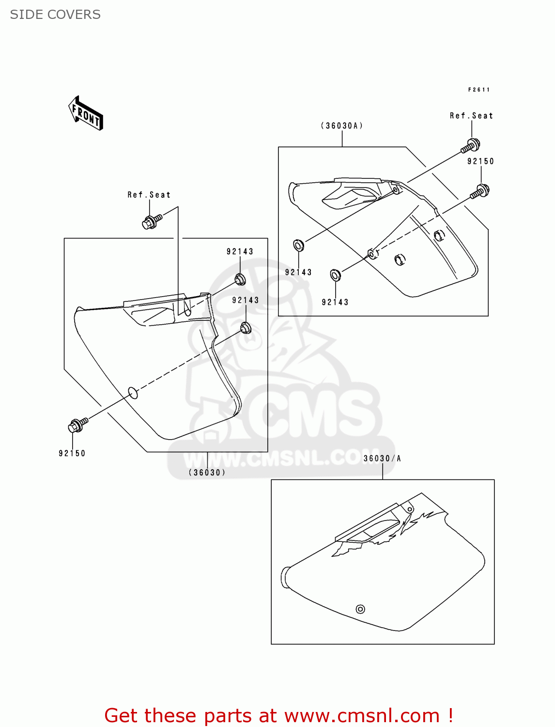 SIDE COVERS KX125-K1 EUROPE AS