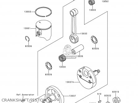 CRANKSHAFT/PISTON(S) - KX125-K1 EUROPE AS