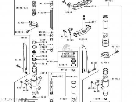 FRONT FORK - KX125-K1 EUROPE AS