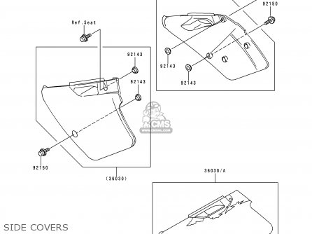 SIDE COVERS - KX125-K1 EUROPE AS