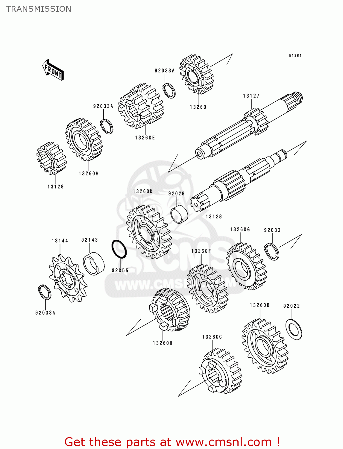 TRANSMISSION KX125-K2 1995 EUROPE AS