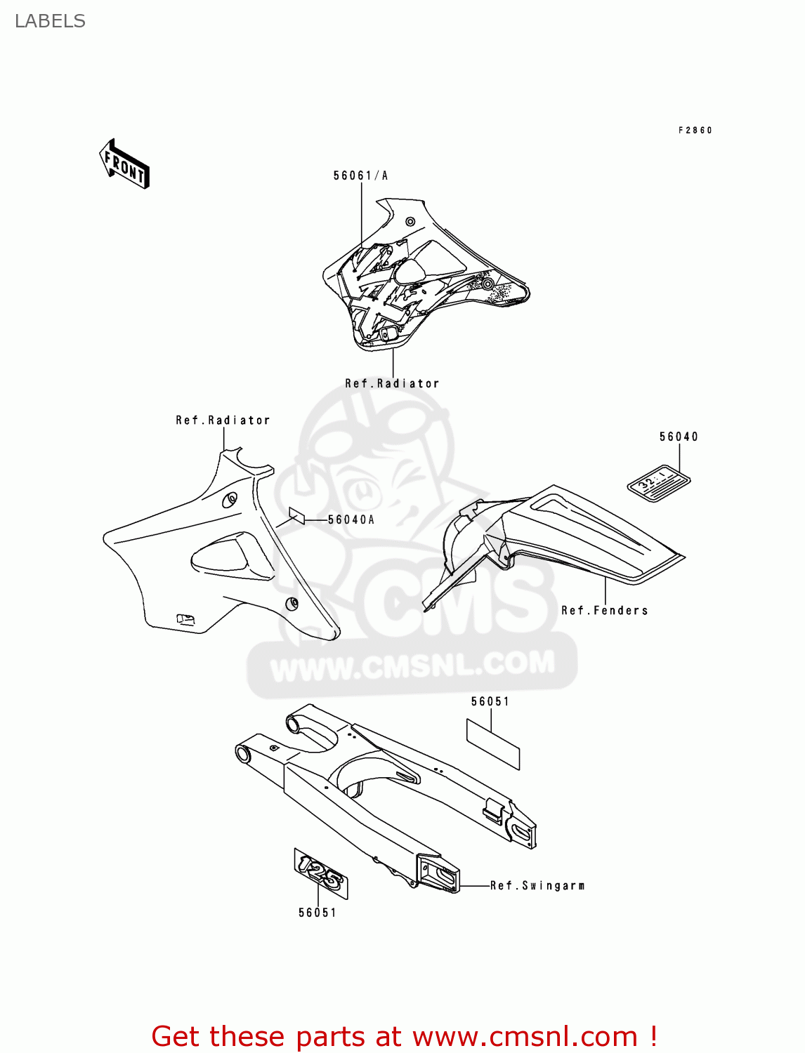 LABELS KX125-K2 1995 EUROPE AS