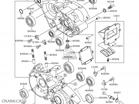 CRANKCASE - KX125-K2 1995 EUROPE AS