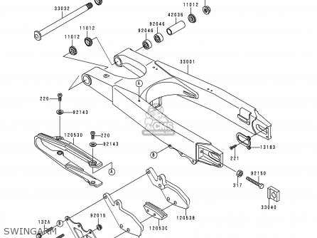 SWINGARM - KX125-K2 1995 EUROPE AS