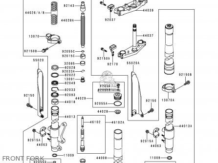 FRONT FORK - KX125-K2 1995 EUROPE AS