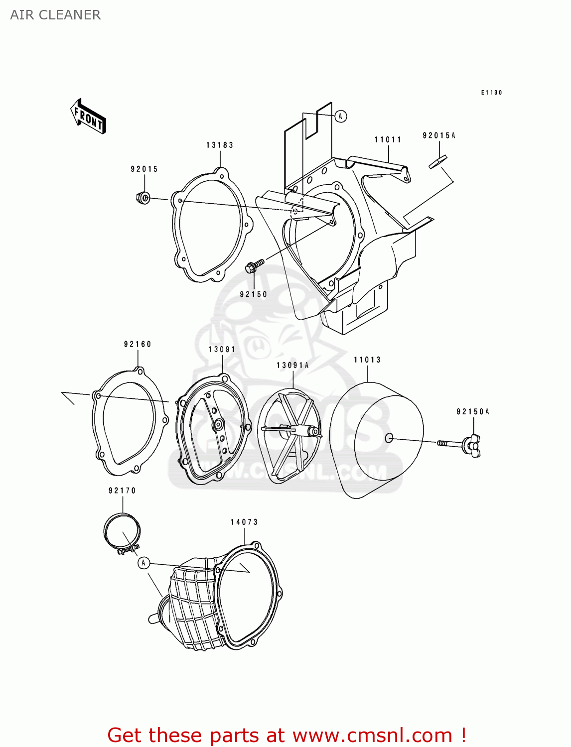 AIR CLEANER KX125-K2 1995 USA CANADA