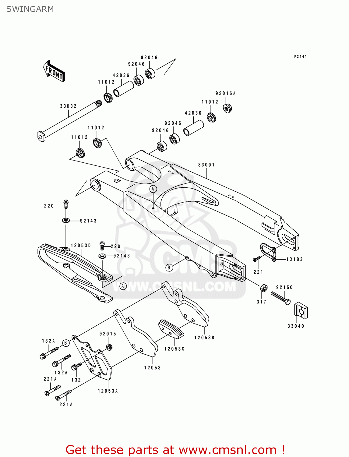 SWINGARM KX125-K2 1995 USA CANADA