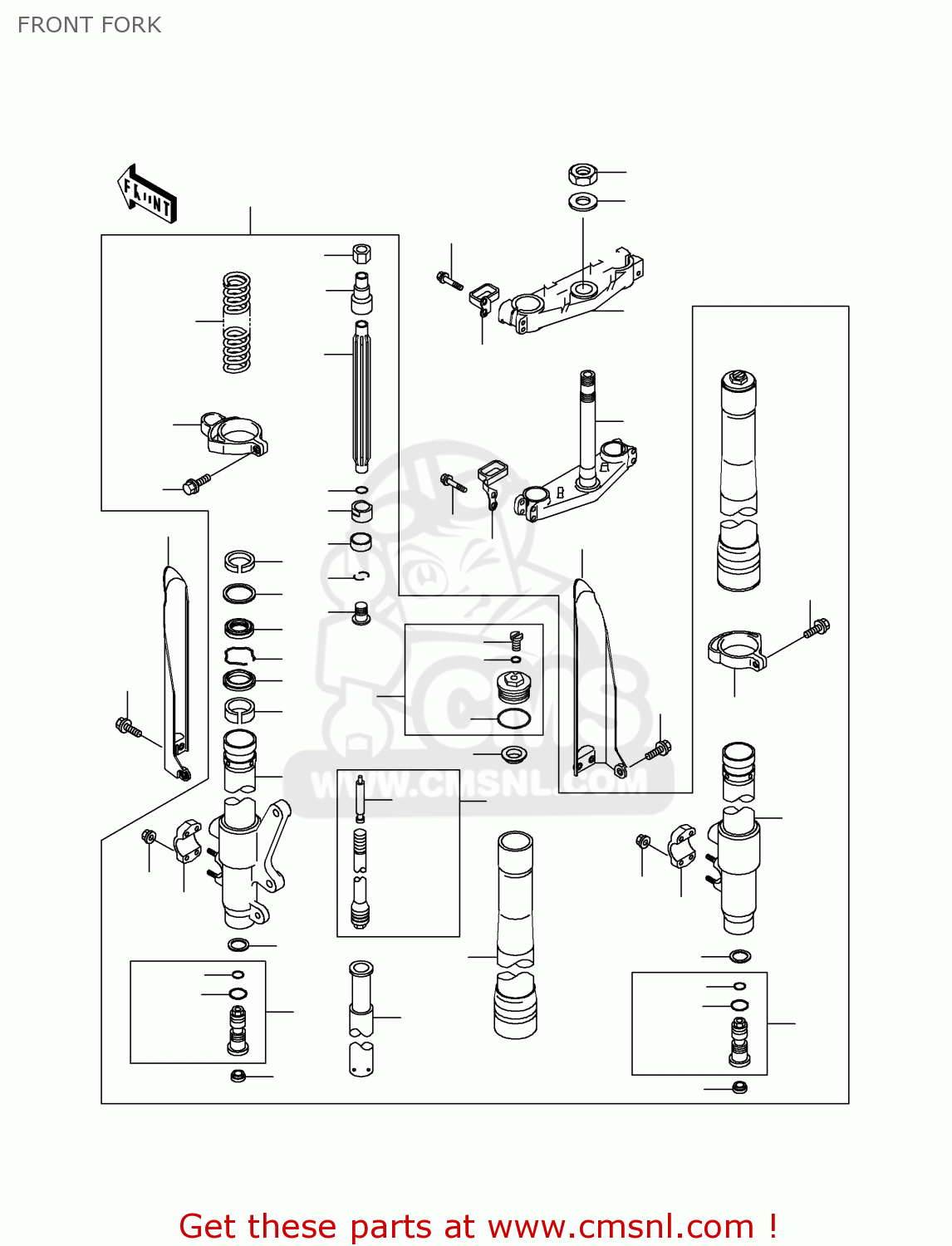 FRONT FORK KX125-K2 1995 USA CANADA