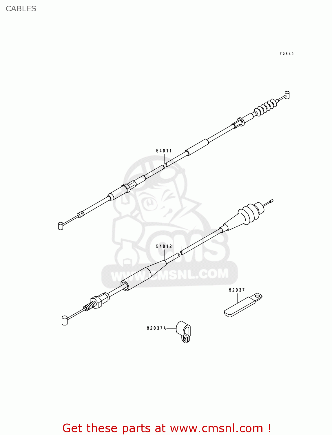 CABLES KX125-K2 1995 USA CANADA