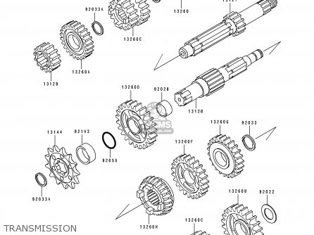 TRANSMISSION - KX125-K2 1995 USA CANADA