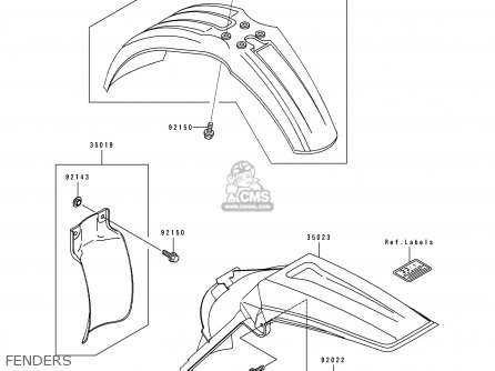 FENDERS - KX125-K2 1995 USA CANADA