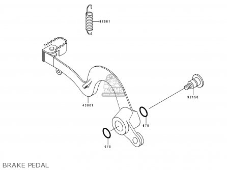 BRAKE PEDAL - KX125-K2 1995 USA CANADA