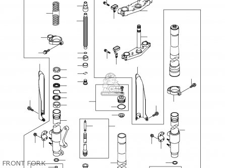 FRONT FORK - KX125-K2 1995 USA CANADA