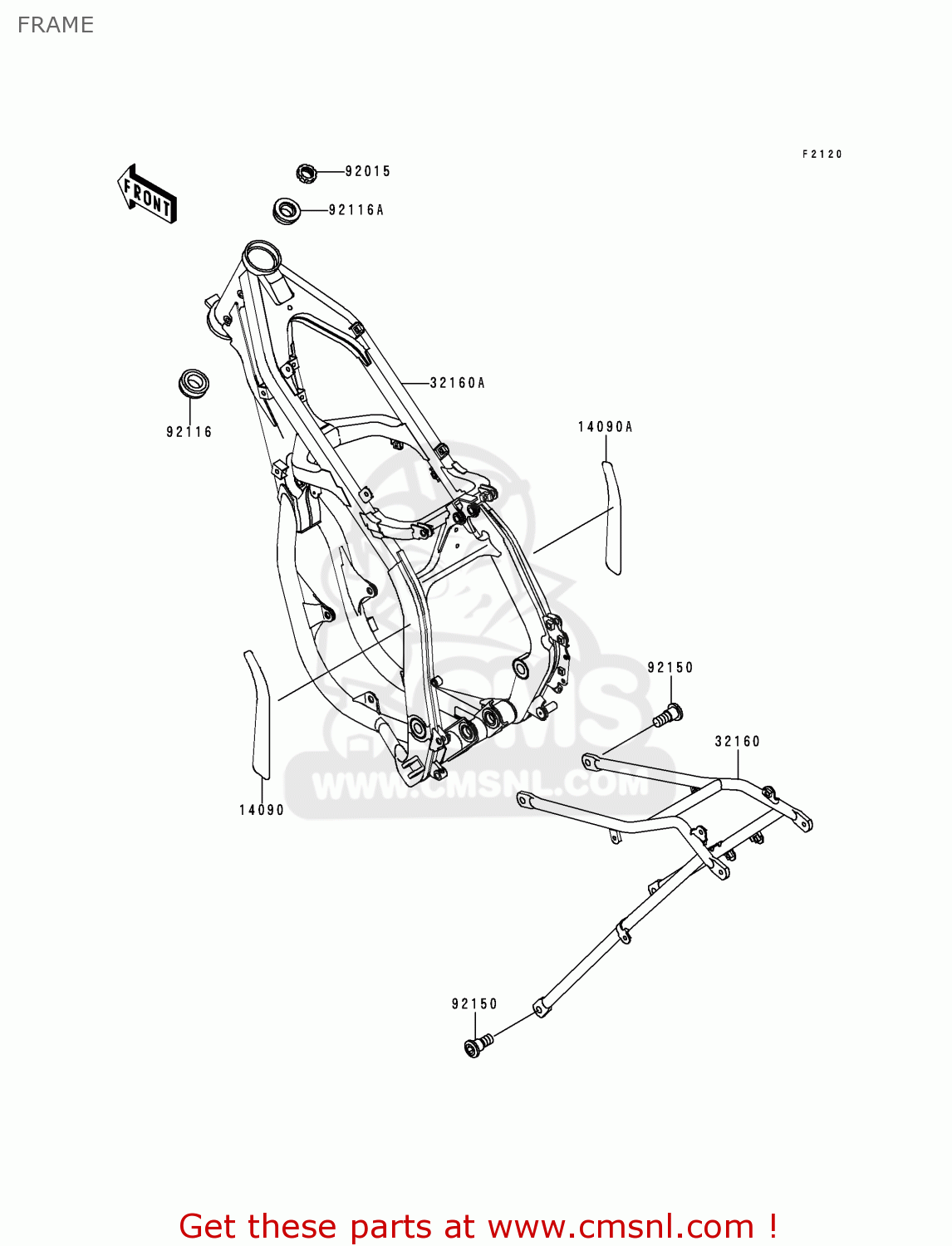 FRAME KX125-K3 1996 EUROPE FR AS