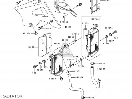 RADIATOR - KX125-K3 1996 EUROPE FR AS