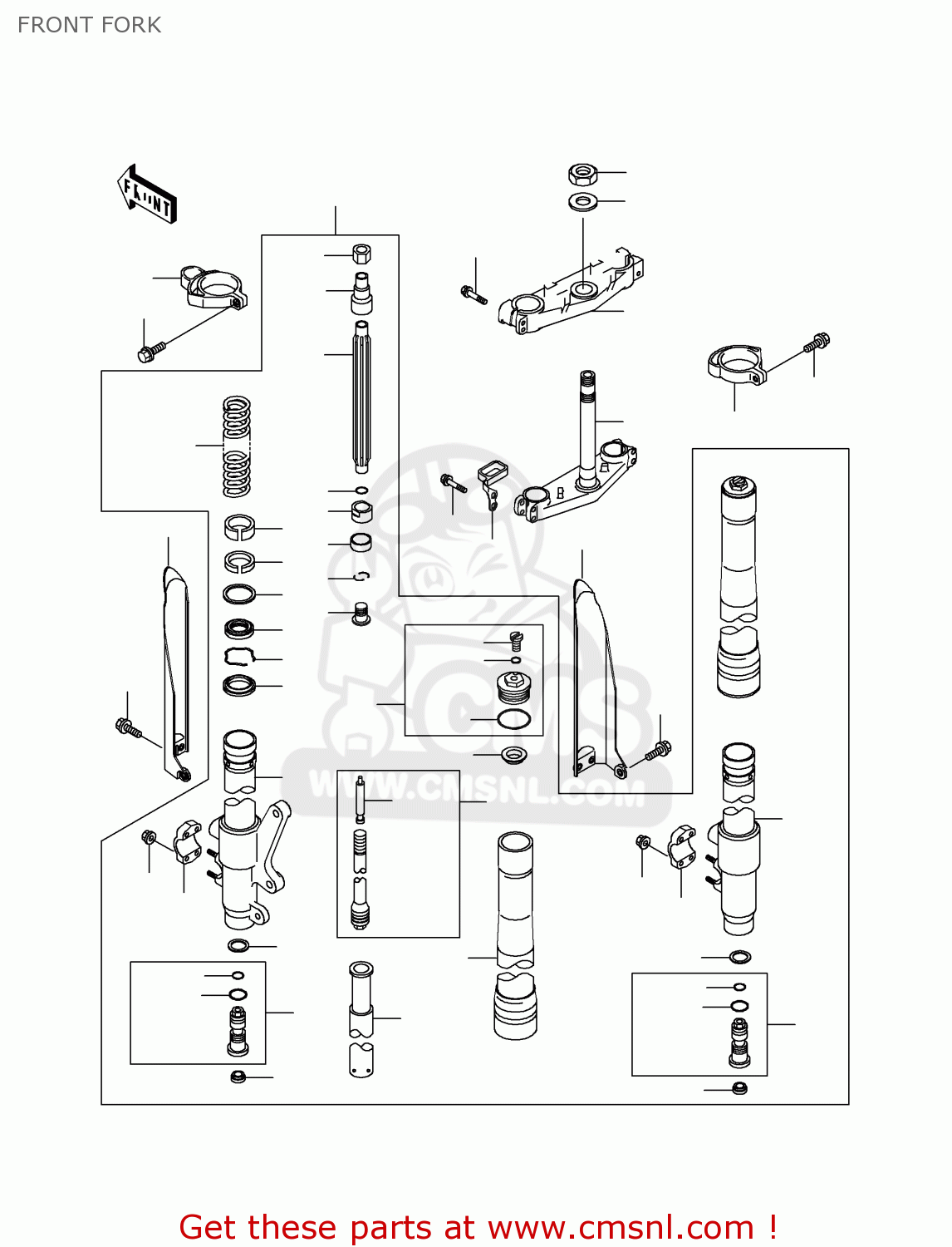 FRONT FORK KX125-K3 1996 USA CANADA