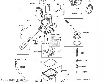 CARBURETOR - KX125-K3 1996 USA CANADA