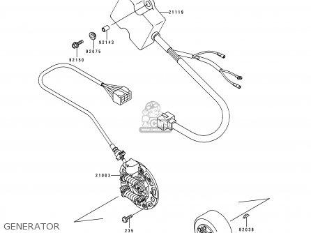 GENERATOR - KX125-K3 1996 USA CANADA