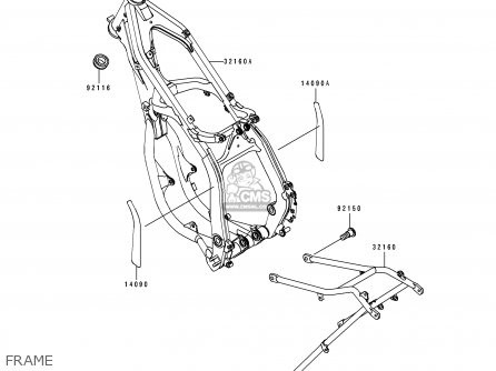 FRAME - KX125-K3 1996 USA CANADA