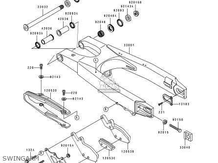 SWINGARM - KX125-K3 1996 USA CANADA
