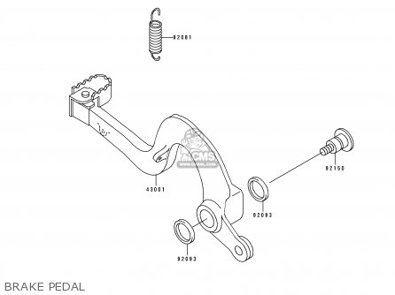 BRAKE PEDAL - KX125-K3 1996 USA CANADA