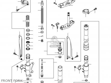 FRONT FORK - KX125-K3 1996 USA CANADA