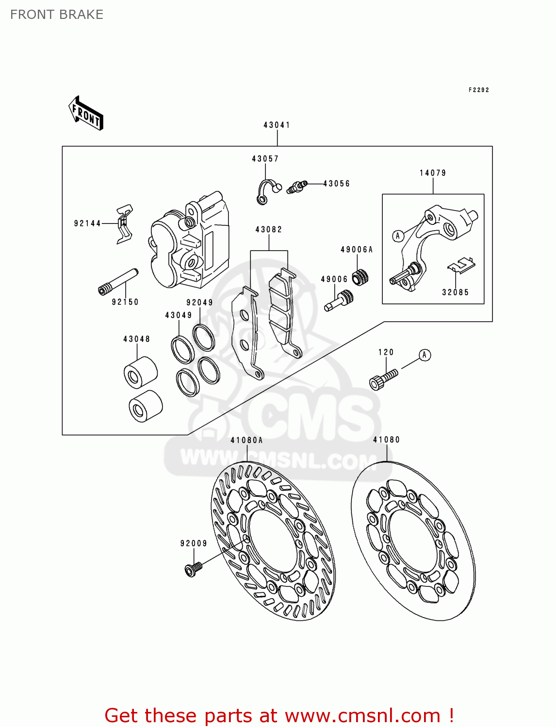 FRONT BRAKE KX125-K4 1997 EUROPE FR AS