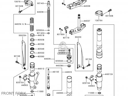 FRONT FORK - KX125-K4 1997 EUROPE FR AS