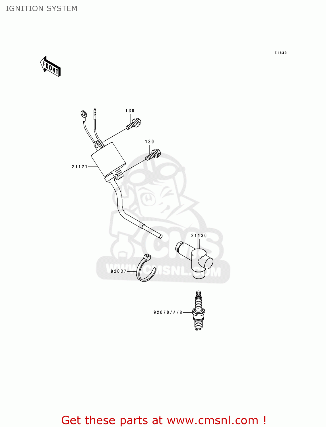 IGNITION SYSTEM KX125-K4 1997 USA CANADA