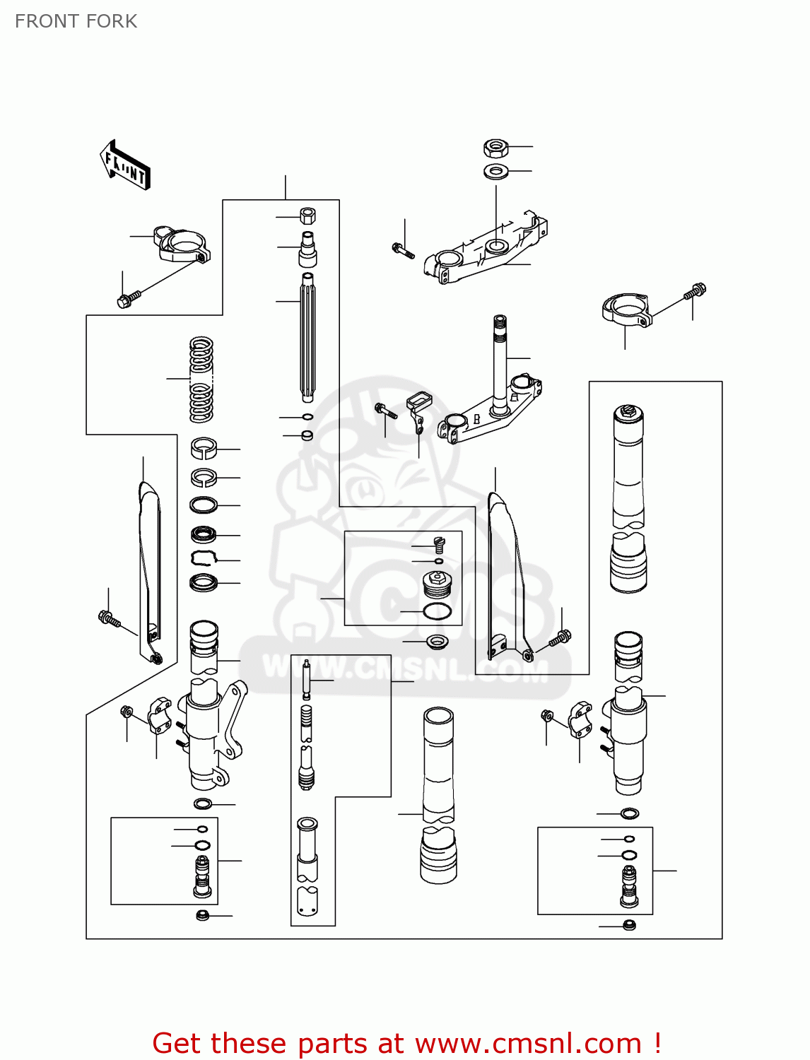 FRONT FORK KX125-K4 1997 USA CANADA