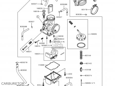 CARBURETOR - KX125-K4 1997 USA CANADA